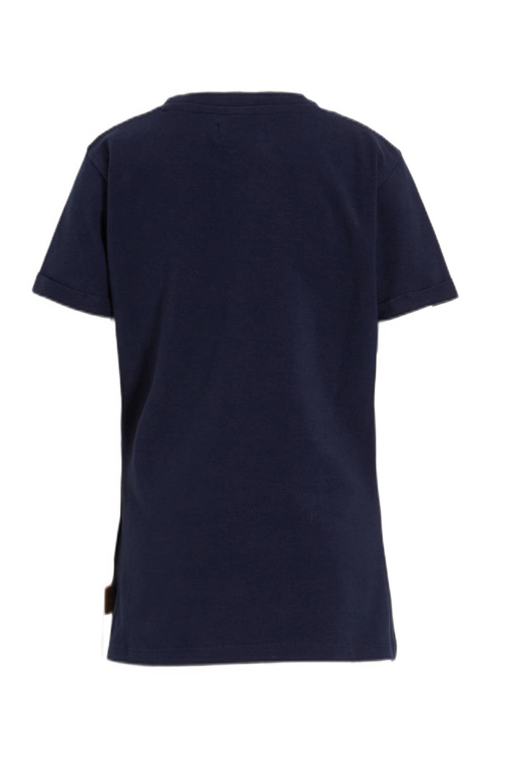 Orange Stars T-shirt Paulette met tekstopdruk donkerblauw