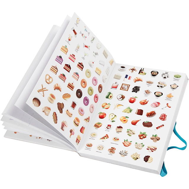 Bok med stickers, str. 11,5x17 cm, 1 stk.
