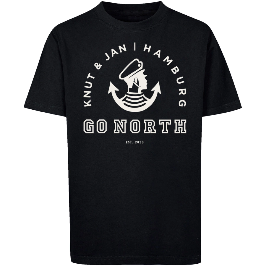 F4NT4STIC T-Shirt Go North Knut & Jan Hamburg Logo schwarz