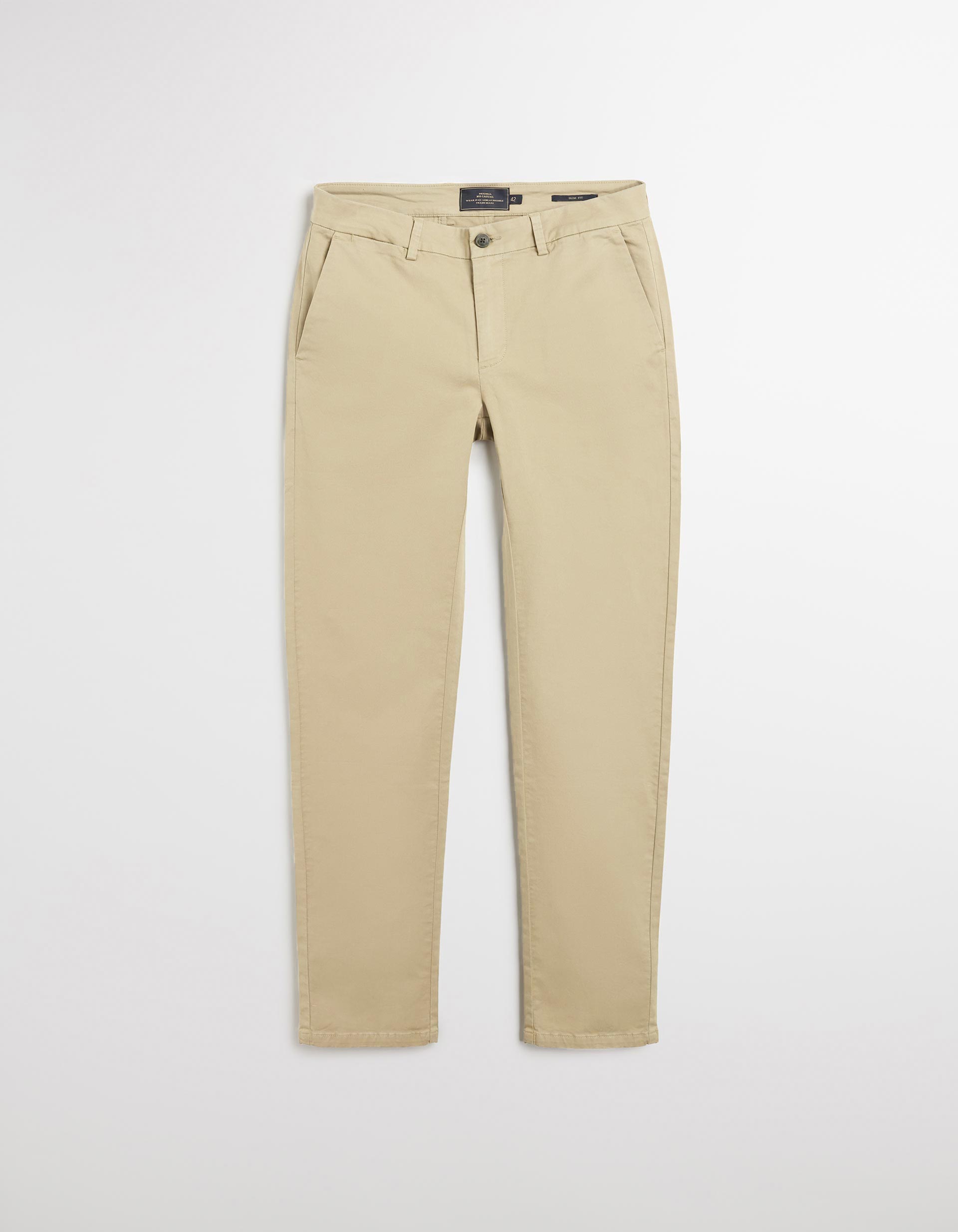 Calças Chino Slim, Homem, Cinzento