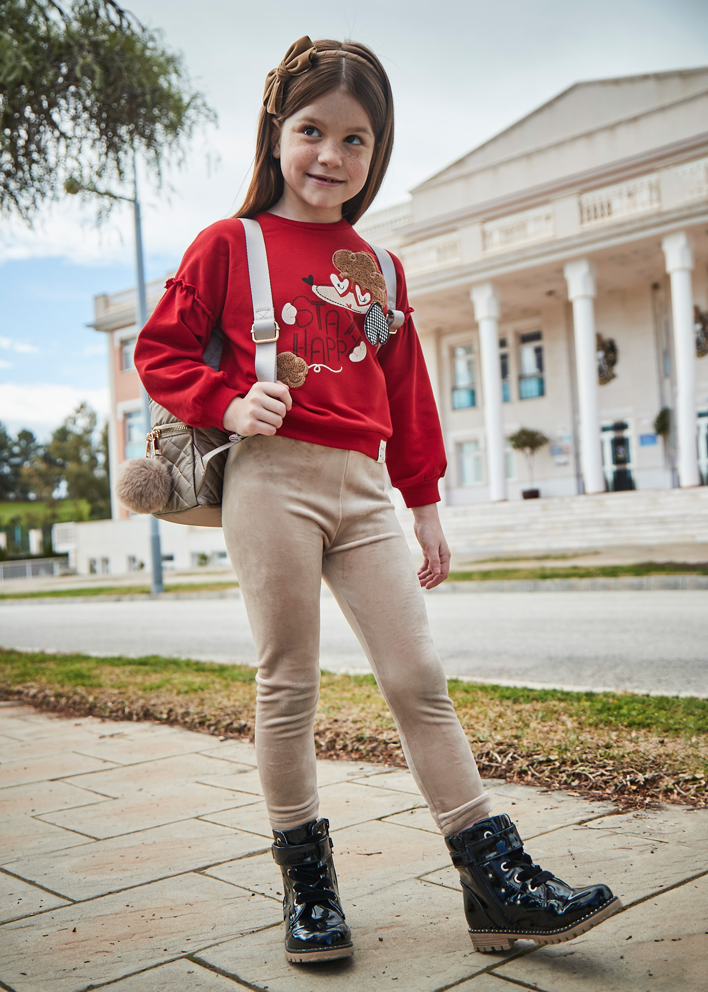 Leggings de veludo para meninas