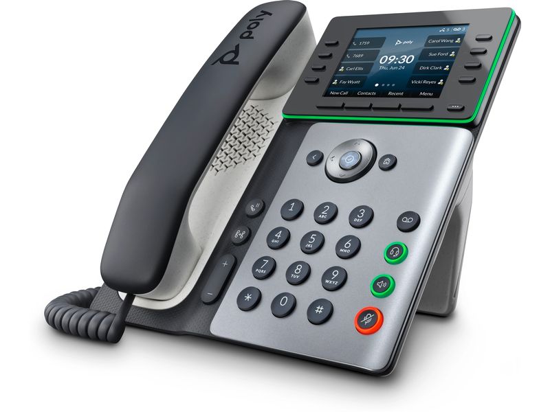HP Tischtelefon Poly Edge E300 Grau/Schwarz/Weiss Ein Telefon für hohe Ansprüche