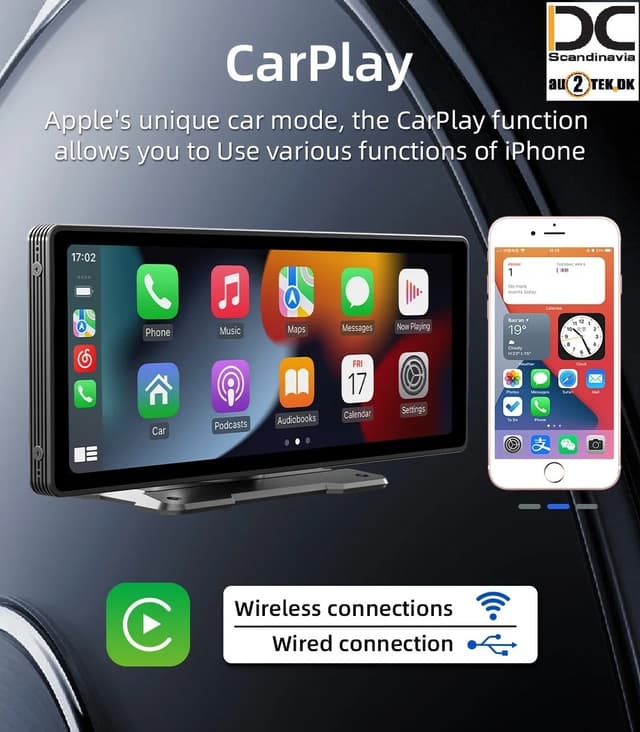 10,26-tommer multimedia skærm med trådløs Carplay og Android Auto