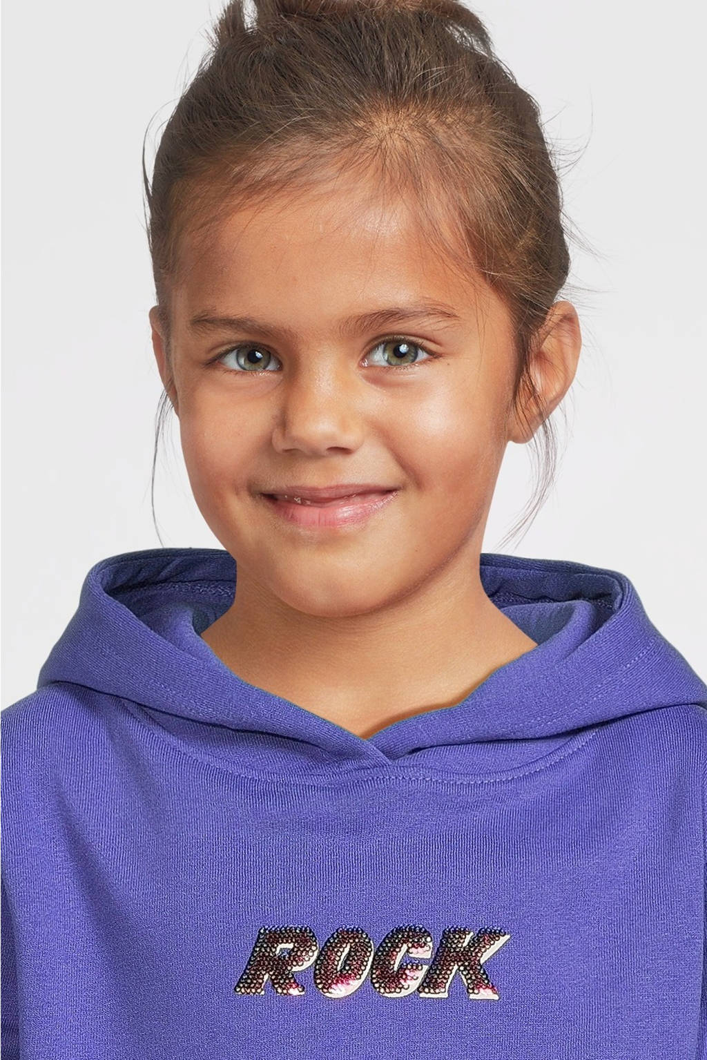 NAME IT hoodie NKFOLANJA met printopdruk en pailletten blauw