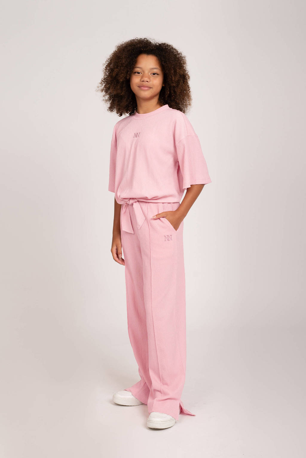 NIK&NIK loose fit broek Siri zachtroze