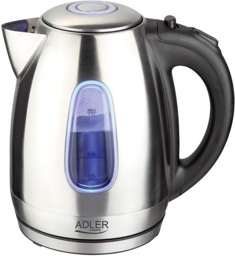 bouilloire électrique de 1,7L 2000W gris noir Adler