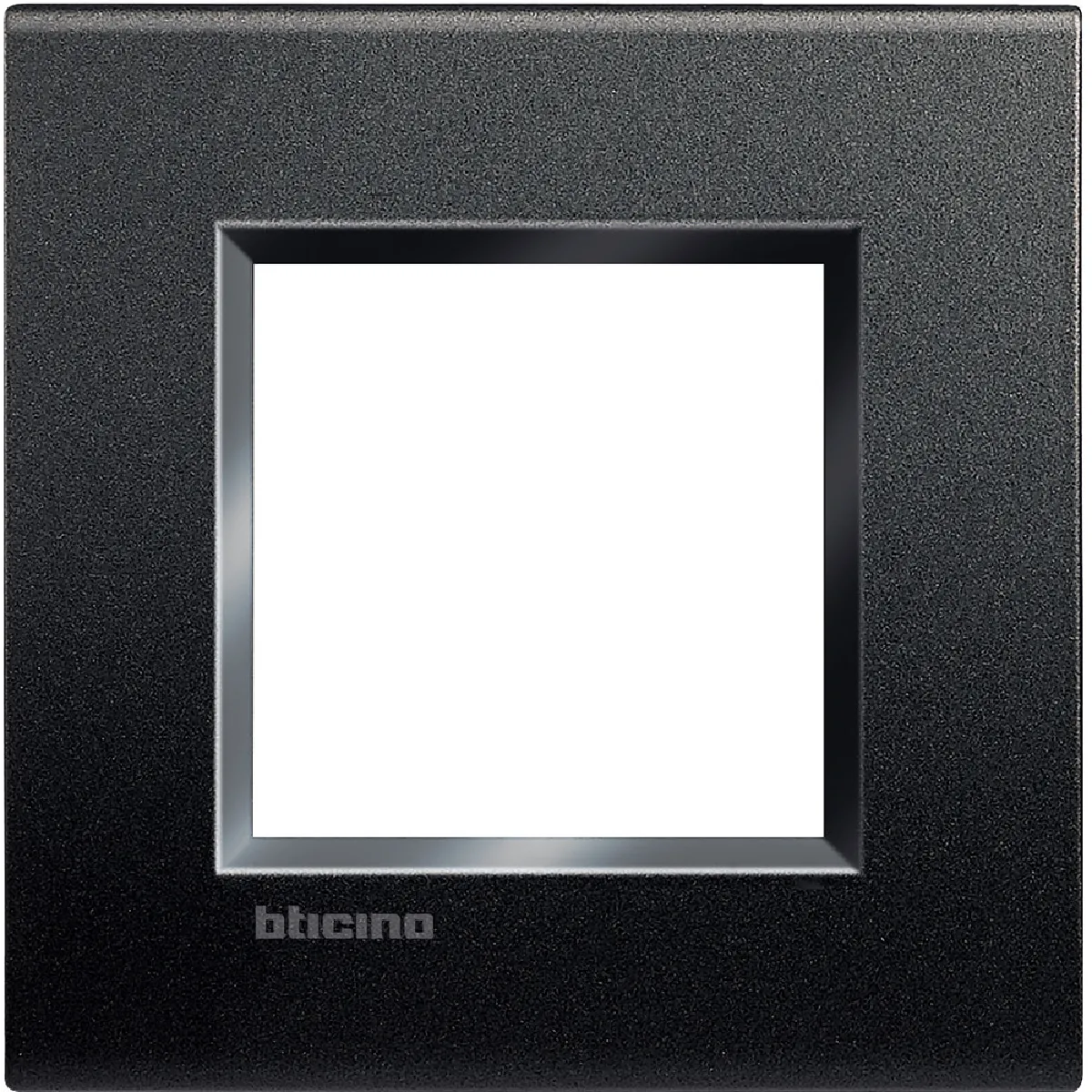 Ledkia Cadre Carré 2 Modules BTicino Anthracite