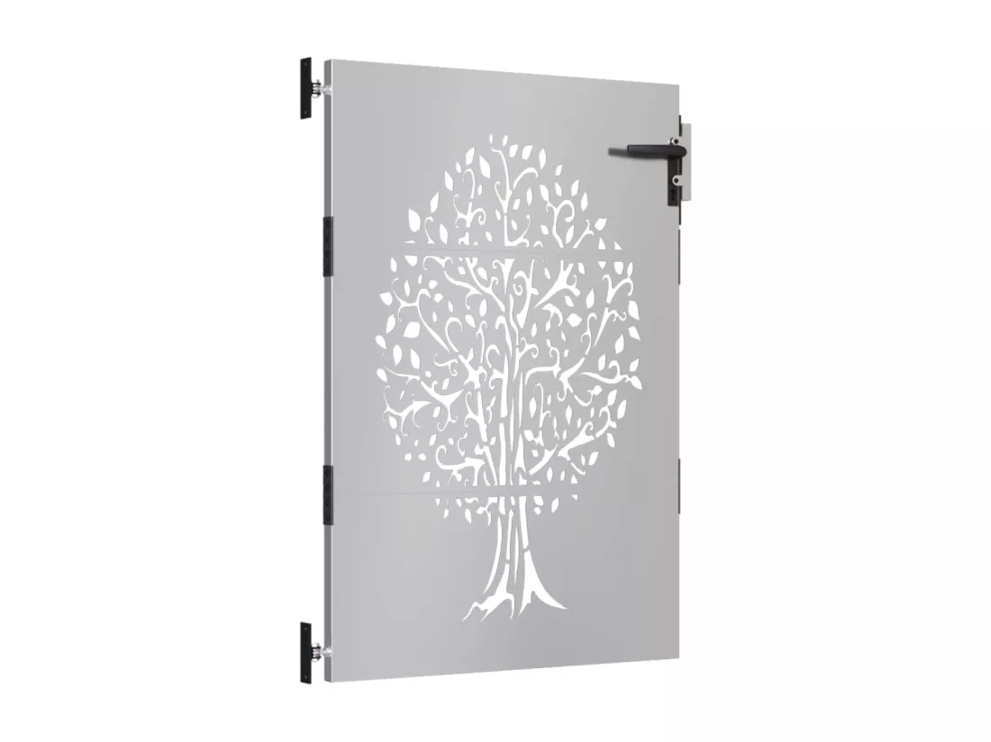 Portail de jardin 85x125 cm acier corten conception de l'arbre