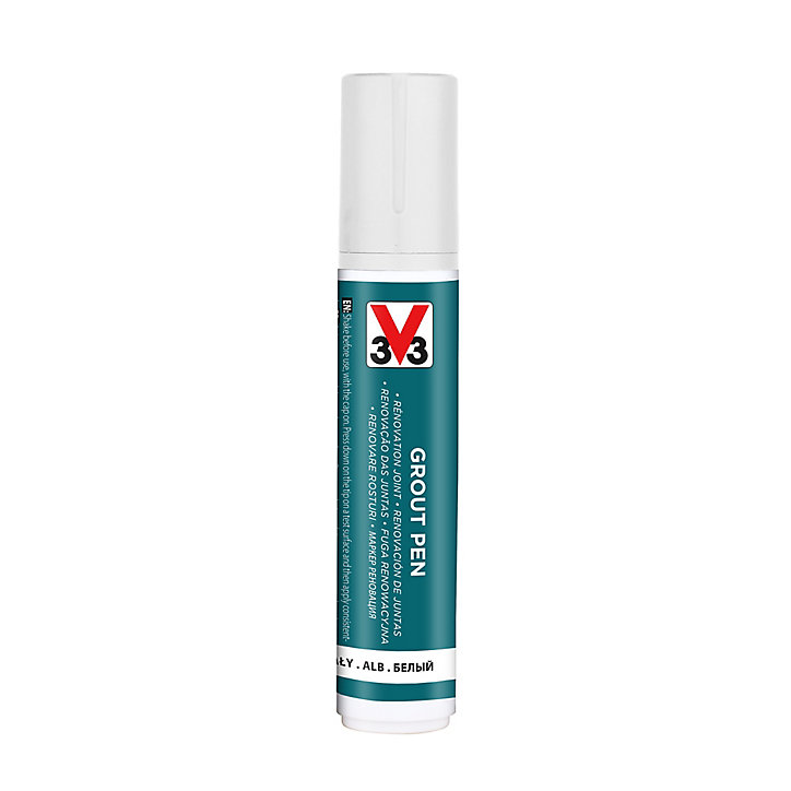 Feutre rénovation joint de carrelage V33 blanc mat 15ml