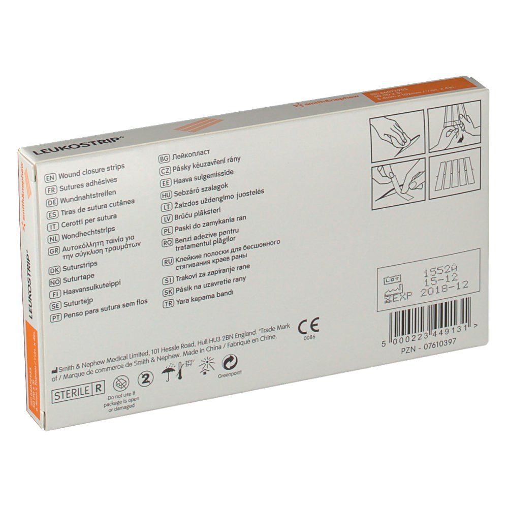 LEUKOSTRIP® Wundnahtstreifen 6,4 cm x 102 mm steril