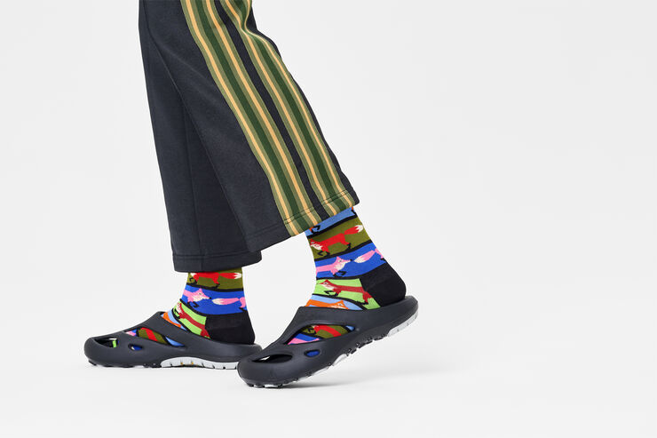 Happy Socks Fox Stripe Sock Black