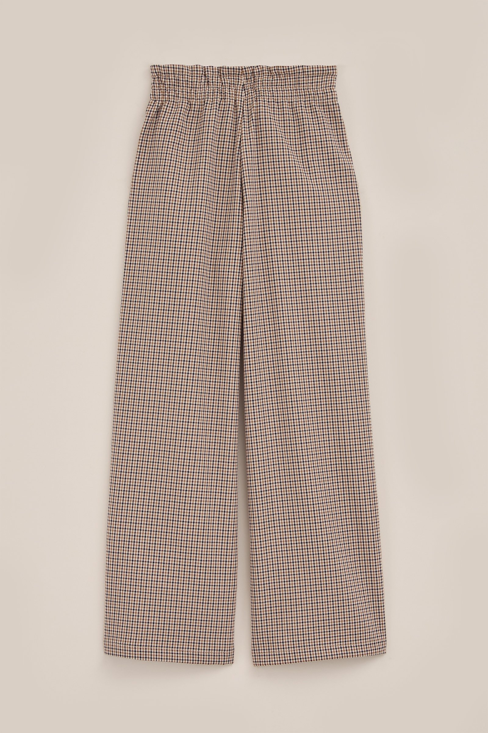 Meisjes straight fit broek met dessin WE Fashion Beige