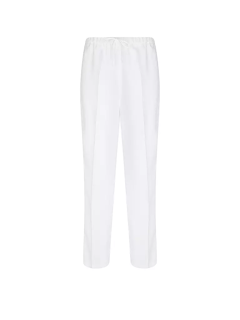 TOMMY HILFIGER Leinenhose Jogging Fit weiss