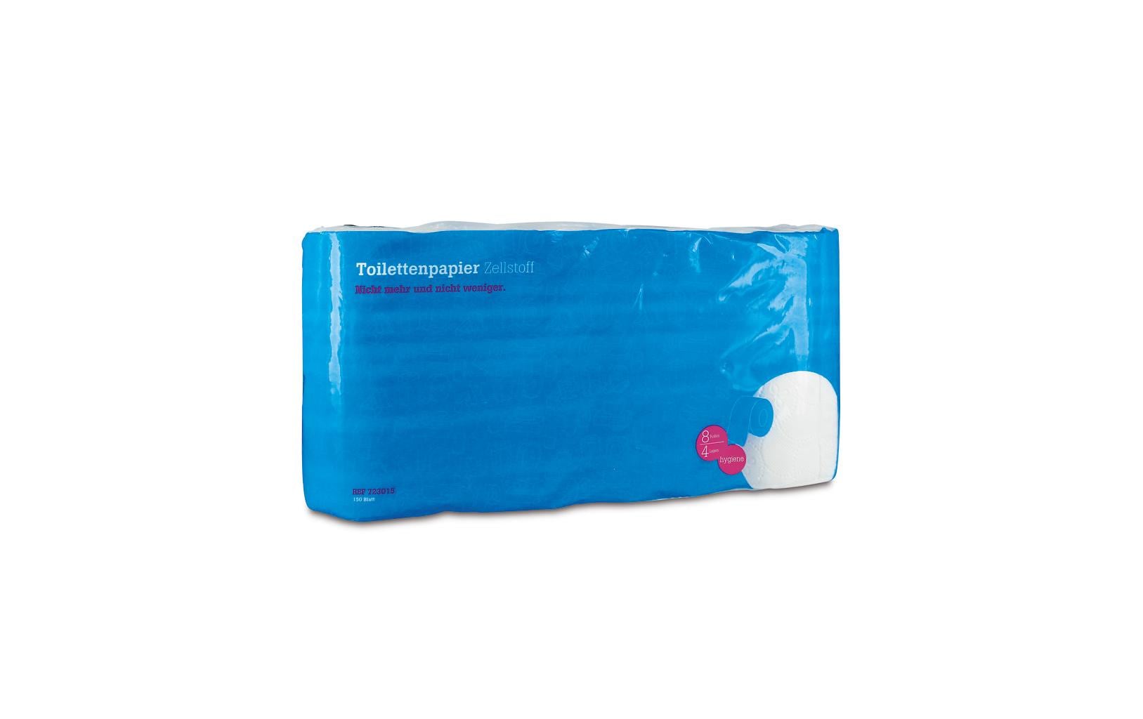 Toilettenpapier Zellstoff 8 Rollen, 3-lagigWC-Papier