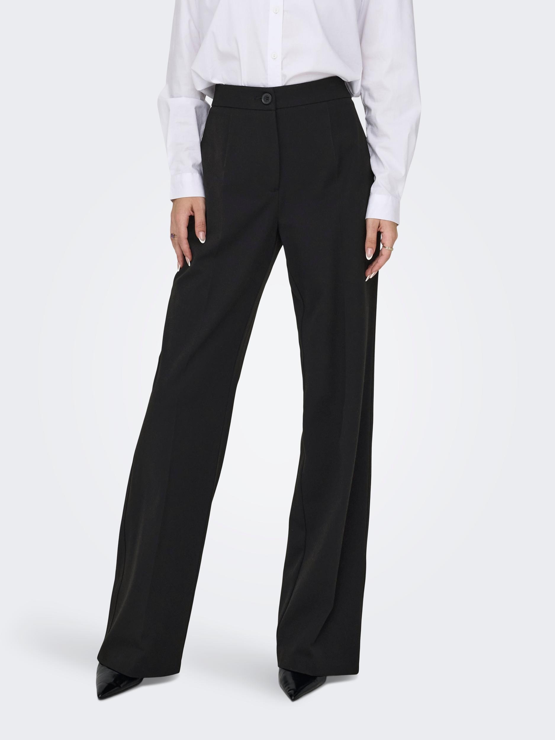 ONLY Anzughose »ONLMIA – Anzughose mit hoher Taille und Stretch«  gerade Form, modisch, Materialmix, Web