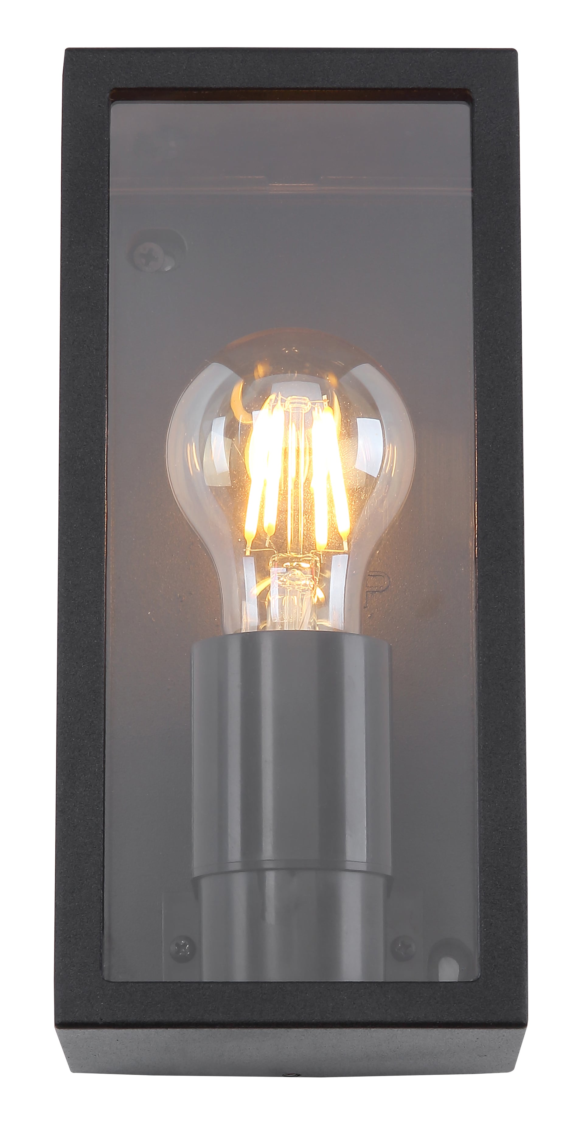 GLOBO LED Retrofit Außenwandleuchte GUNDULA schwarz /Kunststoff