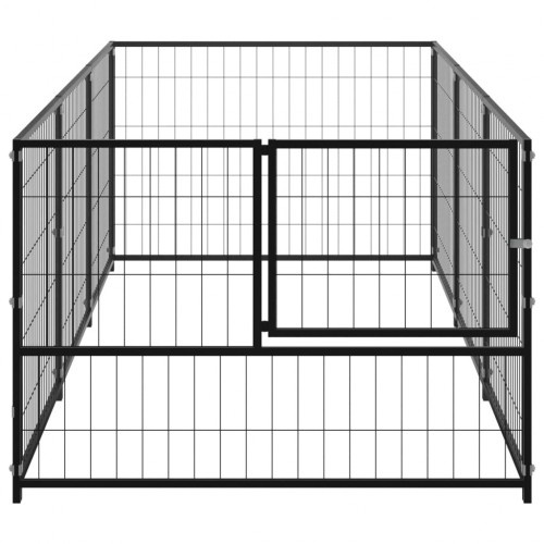 gaiola para cães de aço preto vidaXL