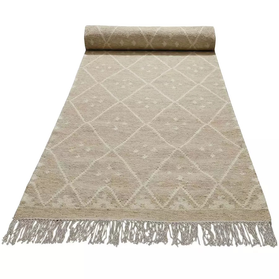 Green Looop Kelim Teppich Vermont creme beige