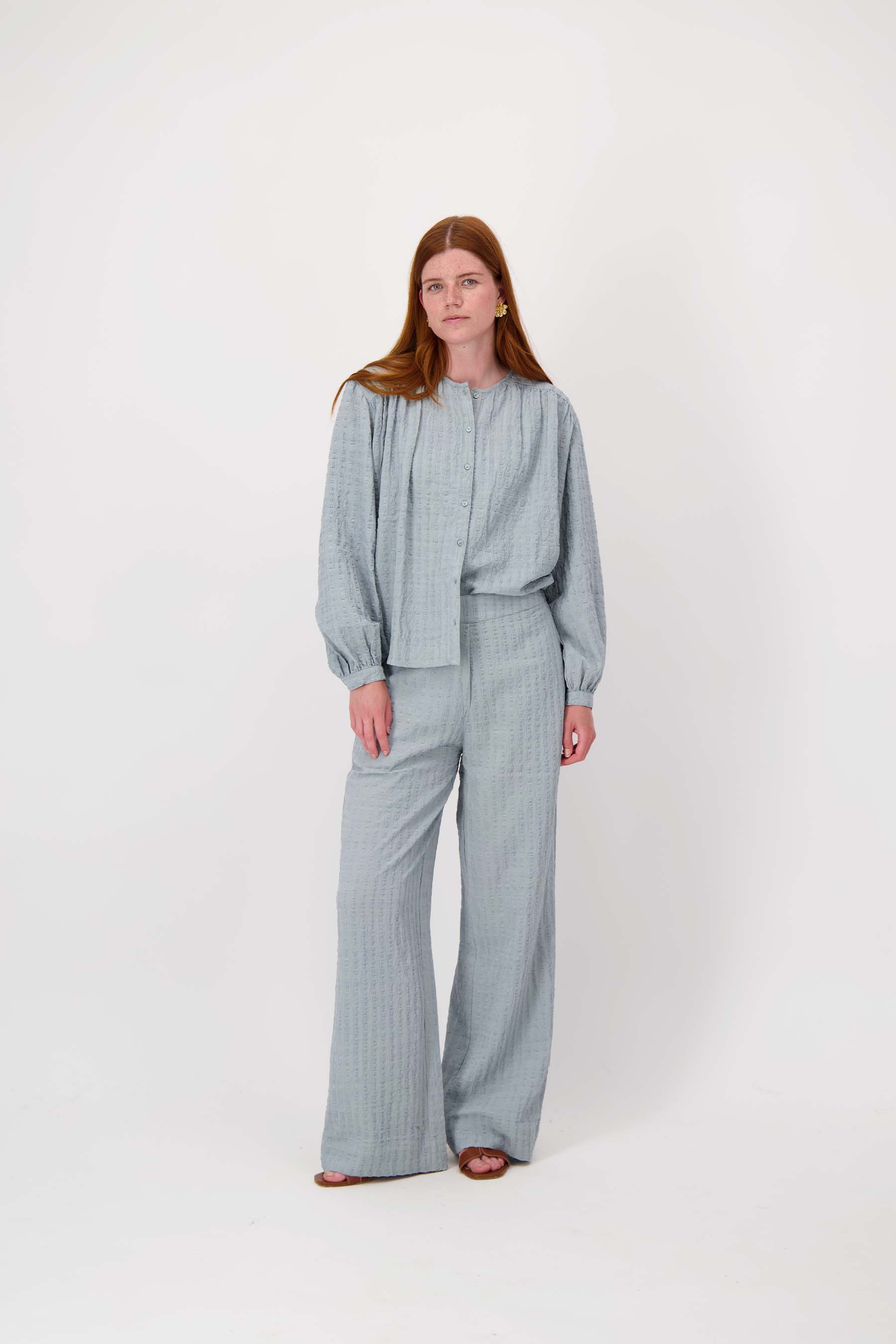 seersucker streep broek
