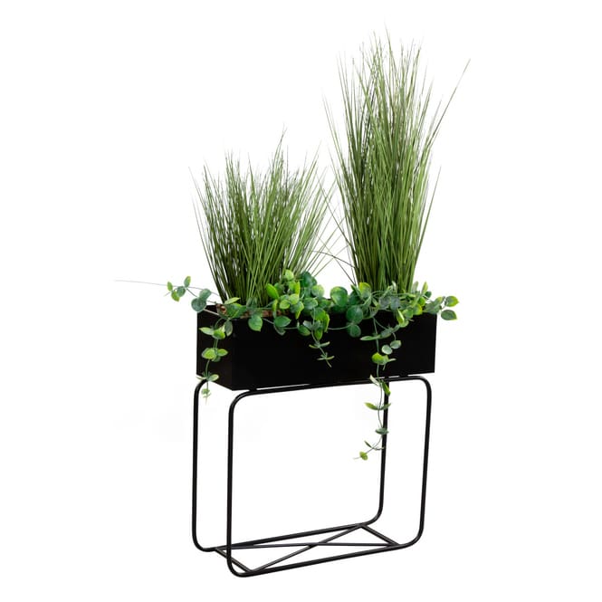 Pflanztopf - Größe L - rechteckig - schwarz- ca. 55 x 20 x 69 cm