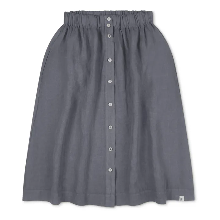 Matona Jupe Midi Lin | Gris bleuté