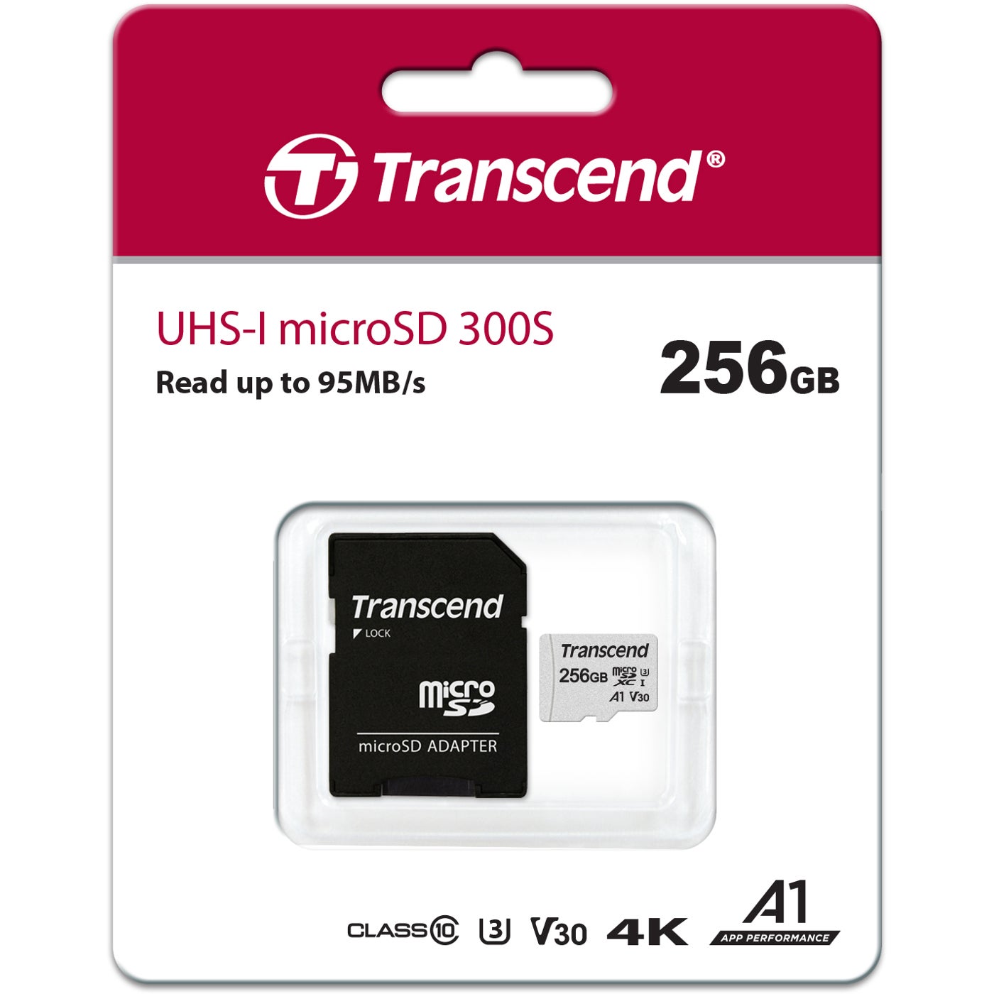 Transcend 300S-A 256GB microSDHC UHS-1 U3 met adapter