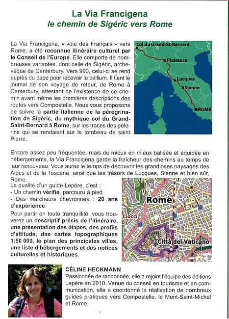 EDITION LEPERE - VIA FRANCIGENA