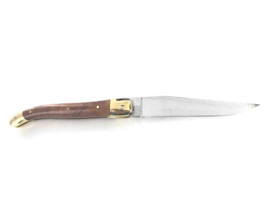Laguiole Tradition 11 cm - 2 mitres Laiton - Bruyère Couteau de Poche Forge de Laguiole