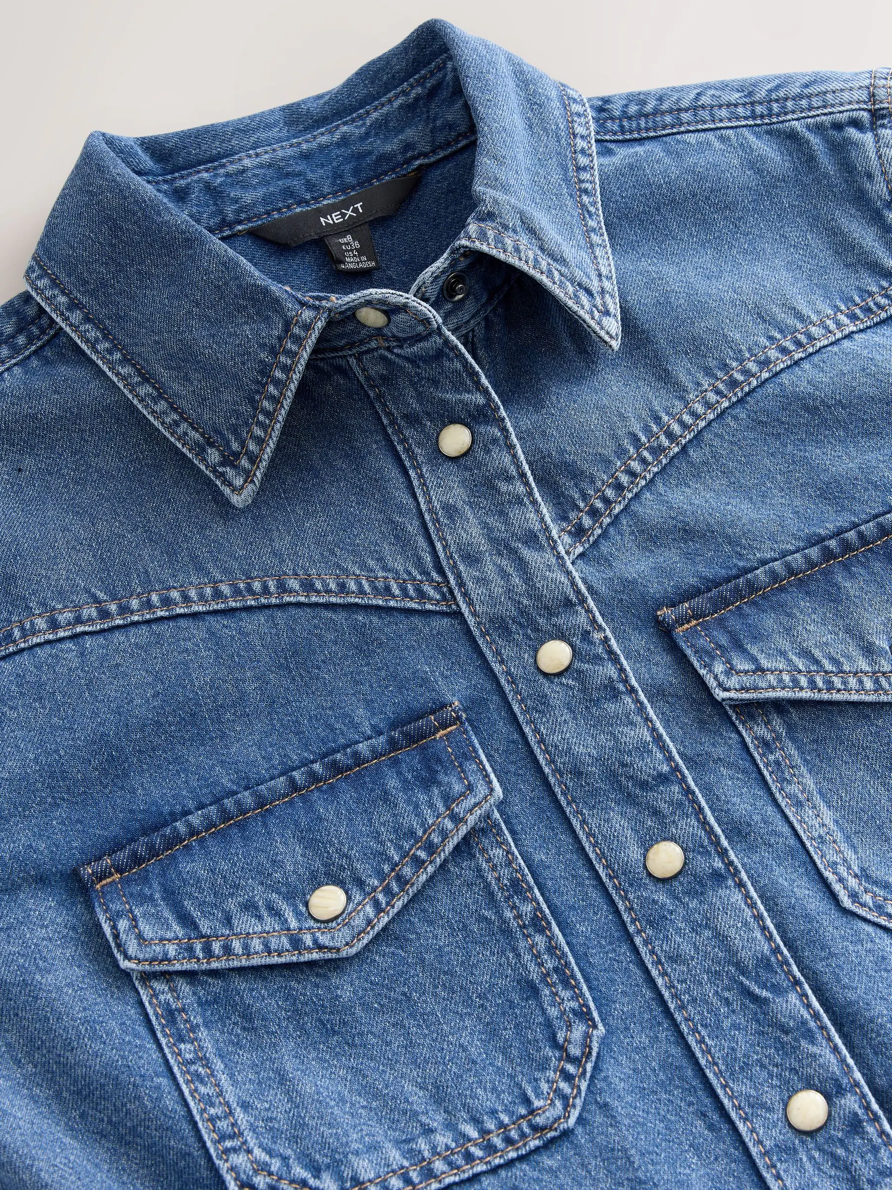 Normaal blauw - Western denim 100% katoenen jumpsuit
