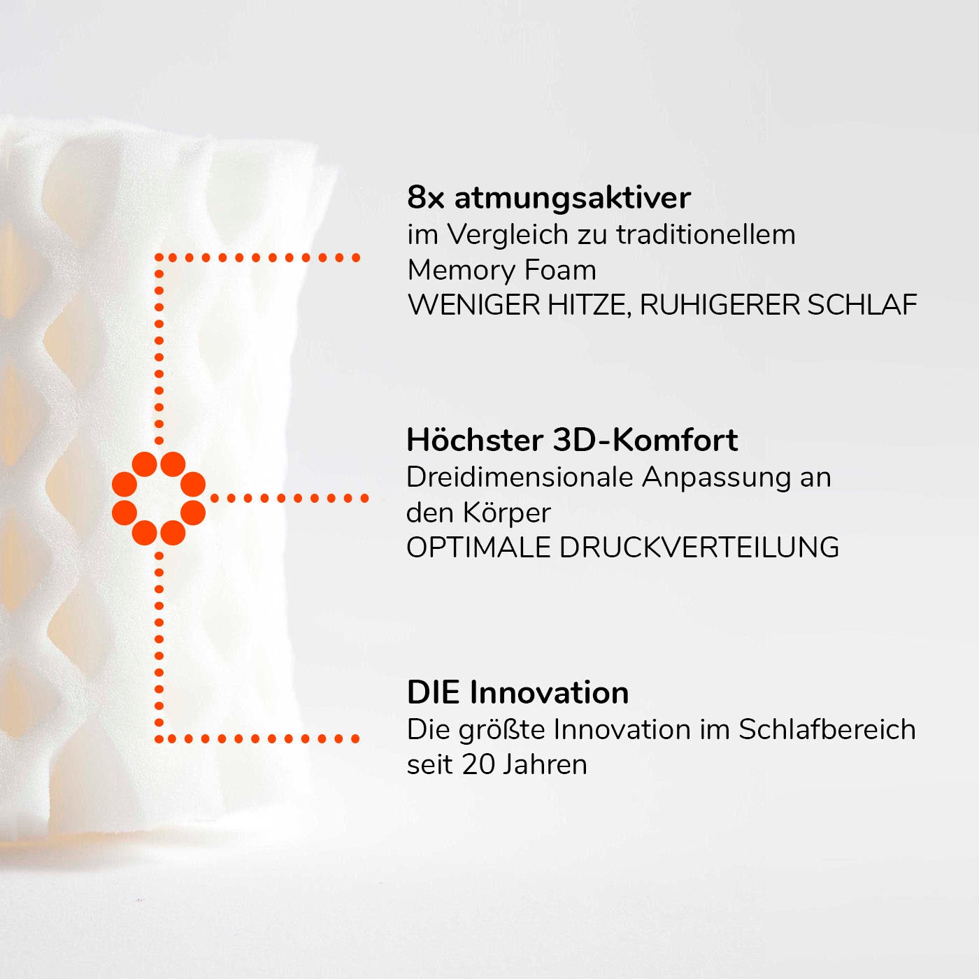 OCTAsleep Topper »Octasleep Smart Plus Topper, 90x200 cm, 140x200 cm und weitere Grössen« OCTAspring® Aerospace Technologie, Topper, ergonomisch, atmungsaktiv