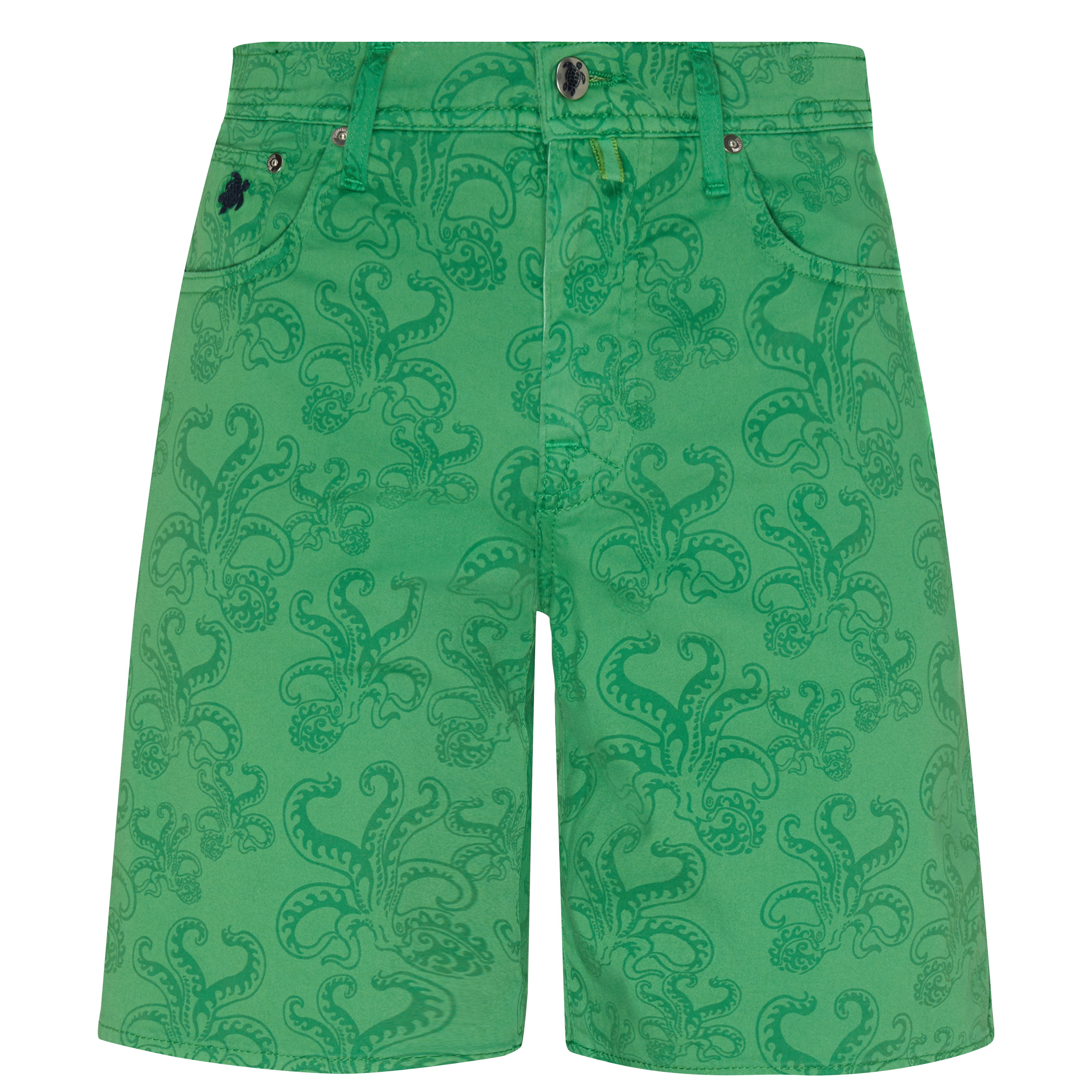 Bermuda en Coton Homme Poulpes Imprimés en Résine
