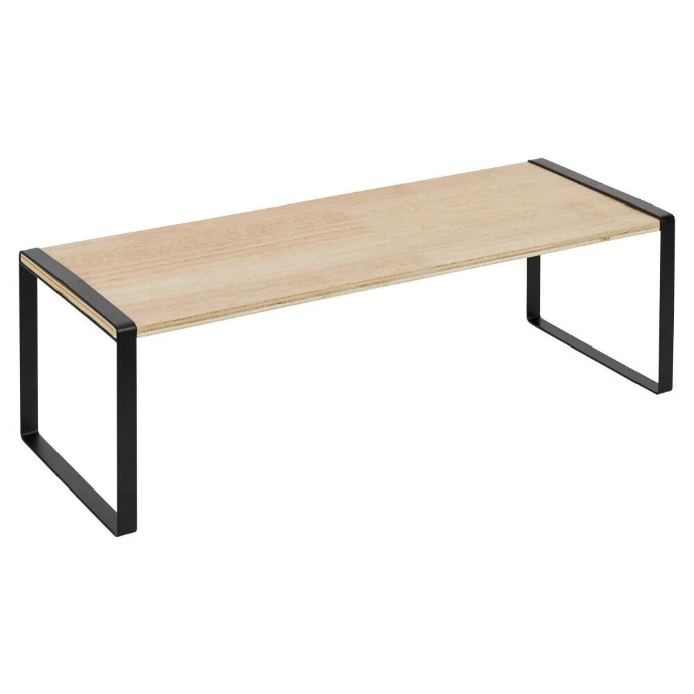 Étagère en bois et métal noir 50x15xH18cm