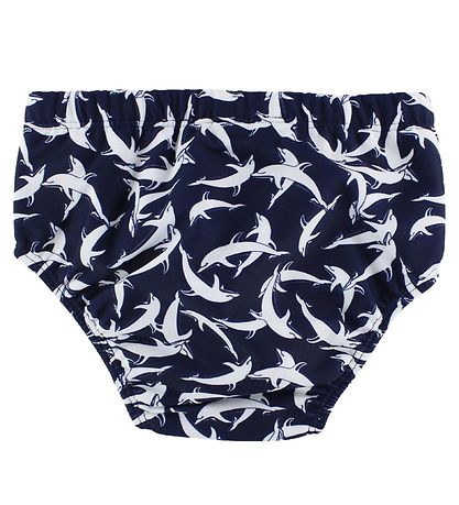 Petit Crabe Schwimmwindel - UV50+ - Navy m. Delfine