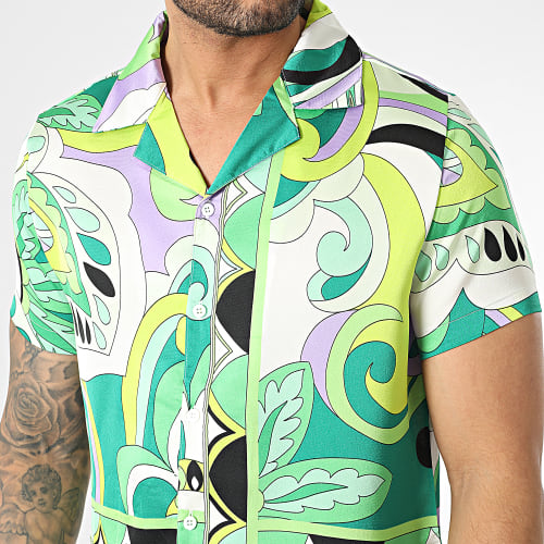 Ensemble Chemise Manches Courtes Et Short Jogging Vert