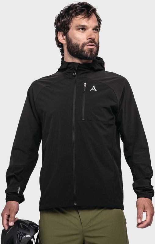 Schöffel - Hybrid Jacket Style Mamry - Fietsjack - Zwart - Stretch, Winddicht, Capuchon
