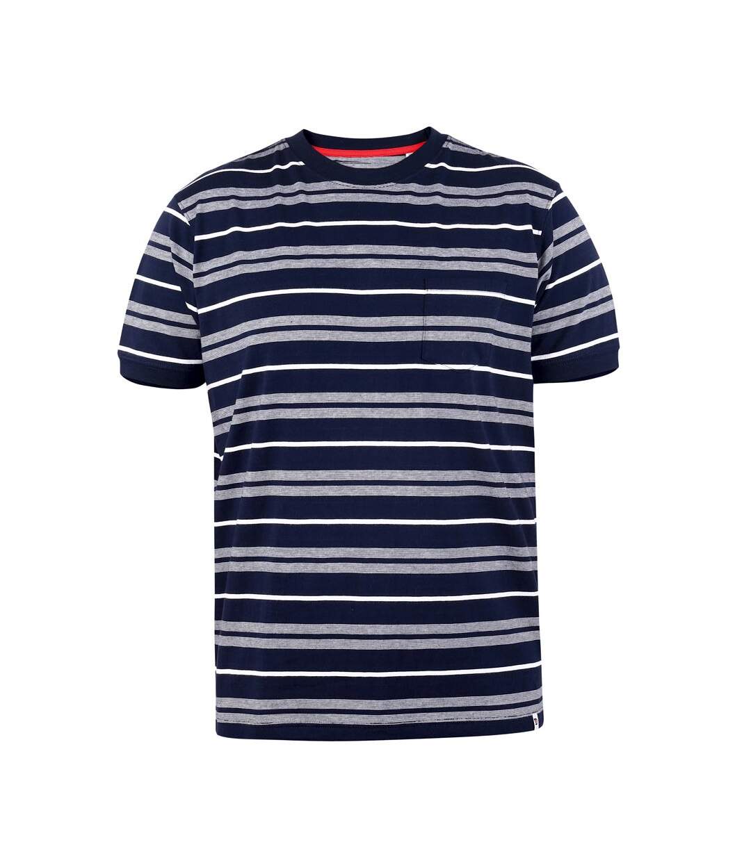 Duke - T-shirt PICCADILLY D555 - Homme (Bleu marine / Blanc) - UTDC376