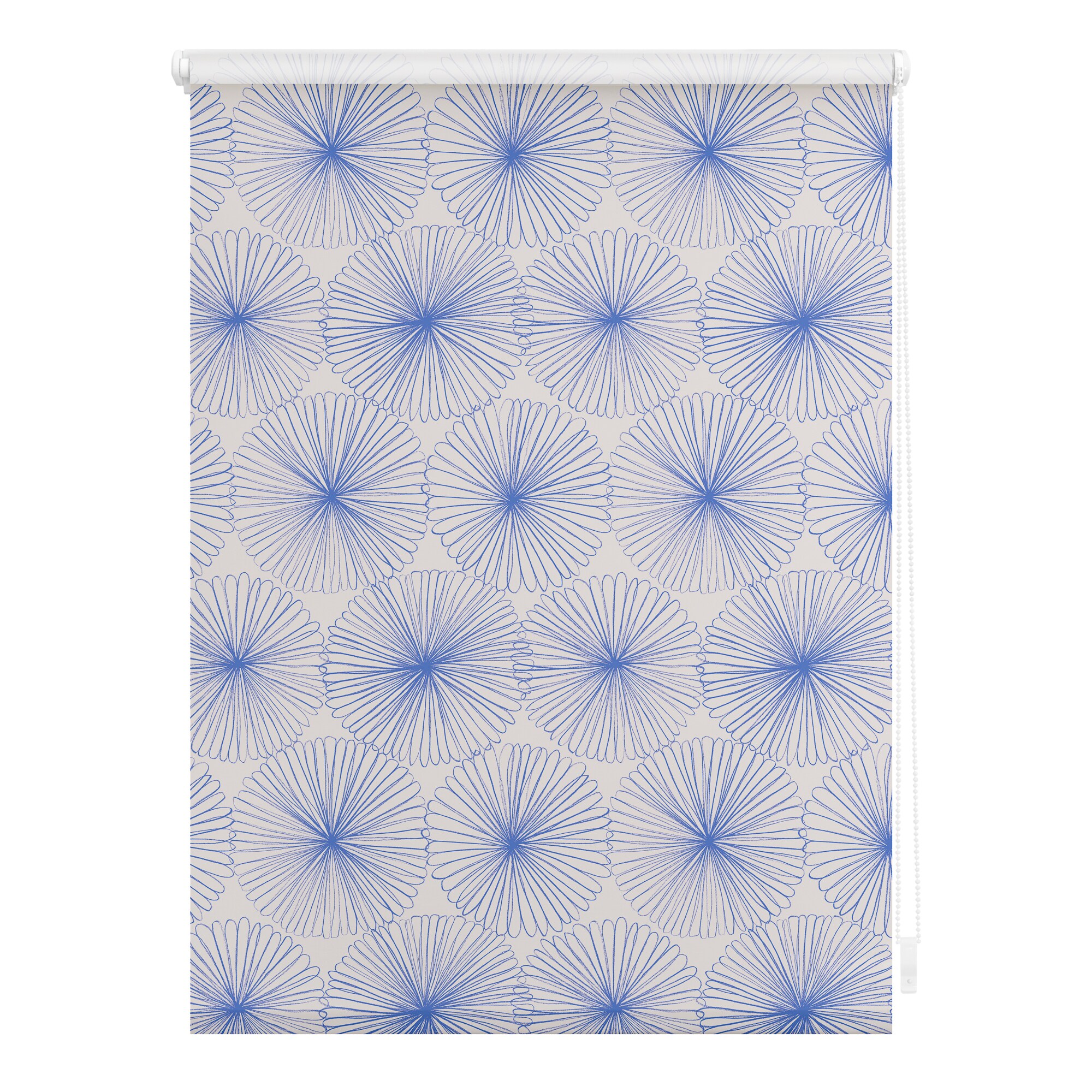 Lichtblick Rollo Klemmfix, ohne Bohren, Verdunkelung, Flower wheel - Blau