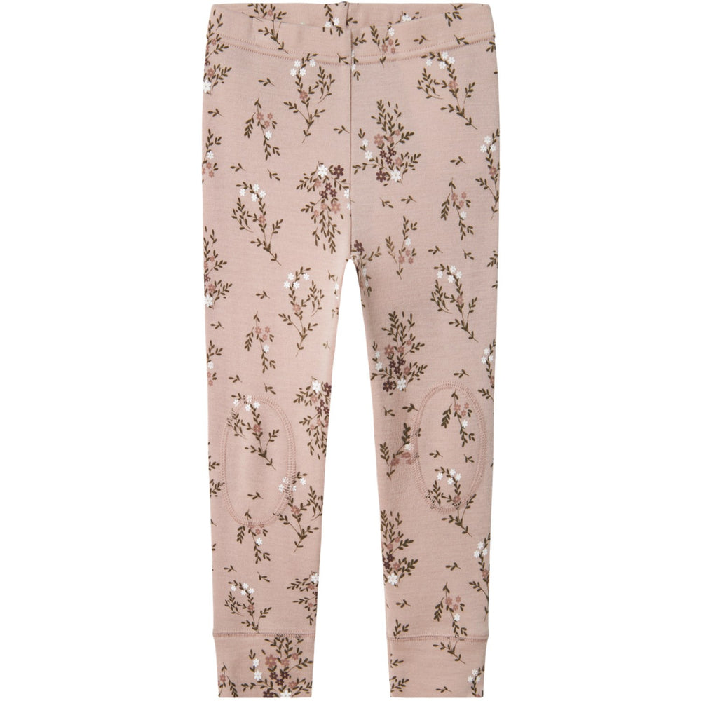Køb Name It Shadow Gray Long Flowers Nmfwillow Uld Leggings