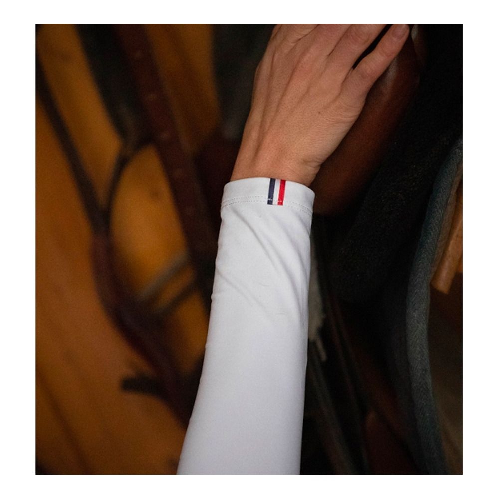 Pénélope BRUGES - Polo de concours Femme blc/g.bbr