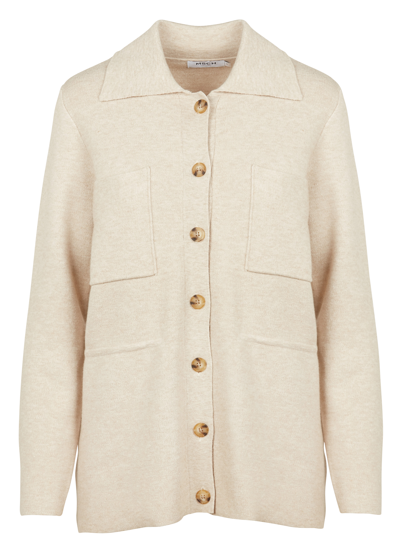 Gilet col classique | Beige