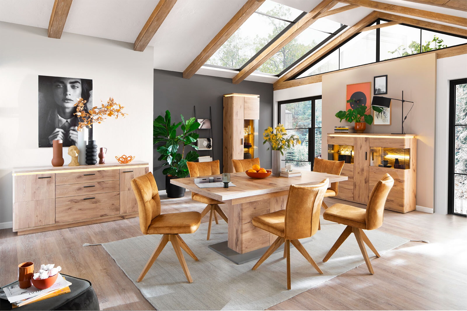CASAVANTI Vitrine MODENA 75 x 209 cm Viking Oak