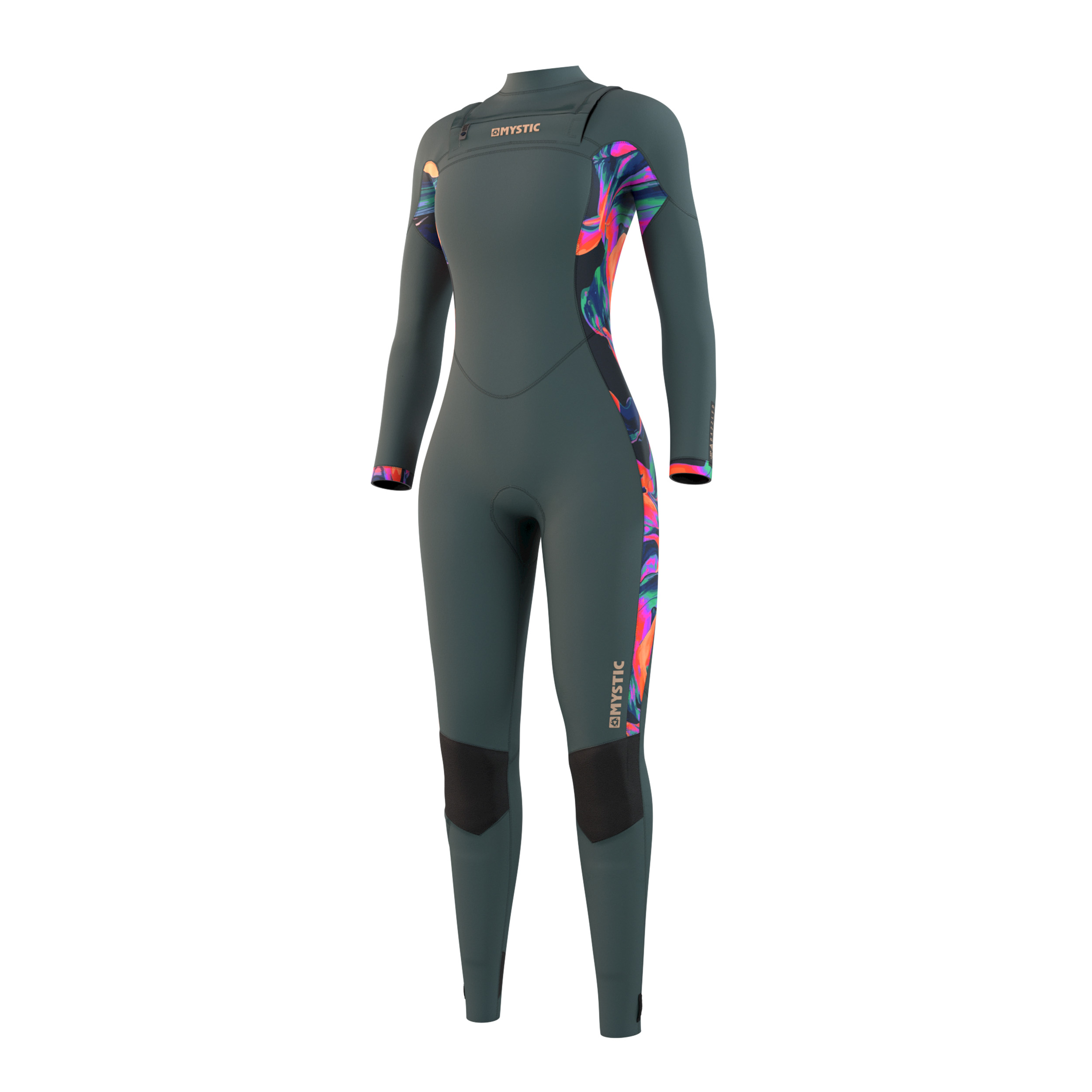 Mystic Dazzled Fullsuit 3/2 mm Double Fzip Women Dark Leaf