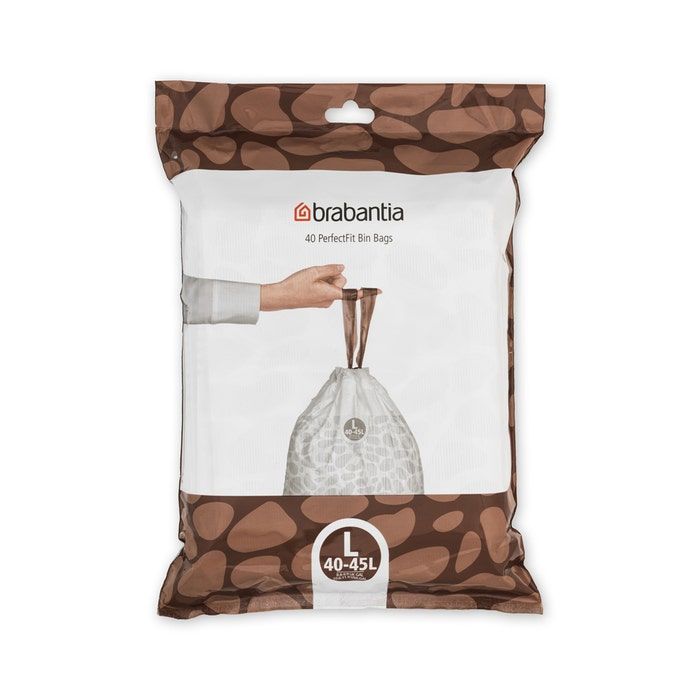 40st Brabantia afvalzakken code L - 40-45 liter 53,4x82cm - Pack 40 stuks (8710755138645)