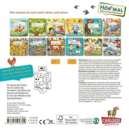 Carlsen Verlag Hör mal (Soundbuch): Wimmelbuch: Auf dem Bauernhof