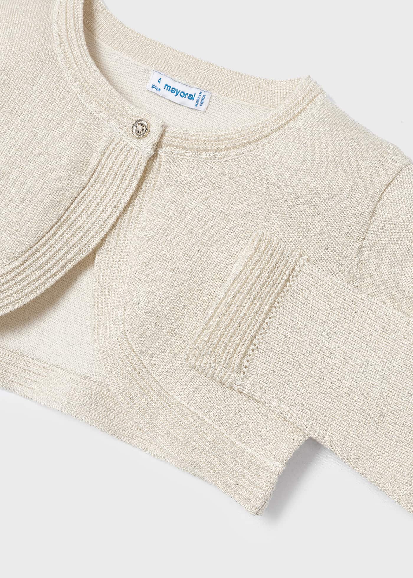 Casaquinho de algodão com fio metálico Better Cotton para meninas