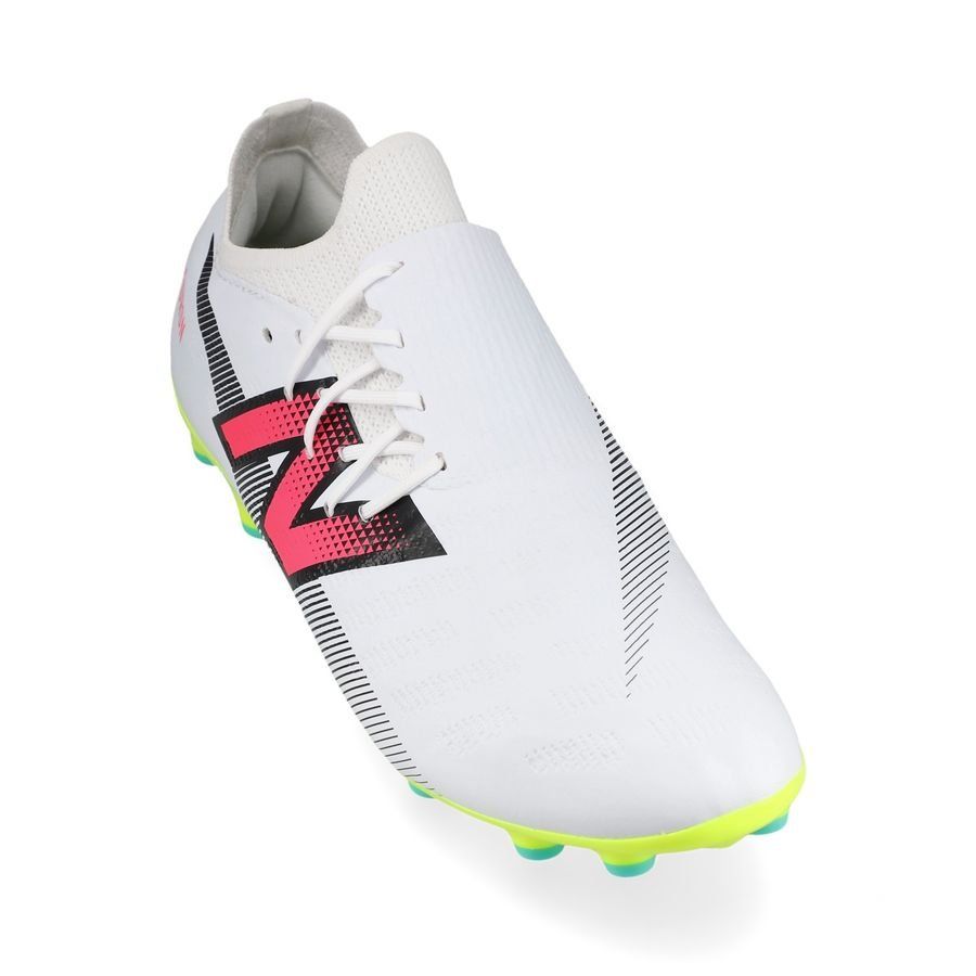 New Balance Furon V7 Destroy AG - Blanc/Violet/Jaune Fluo