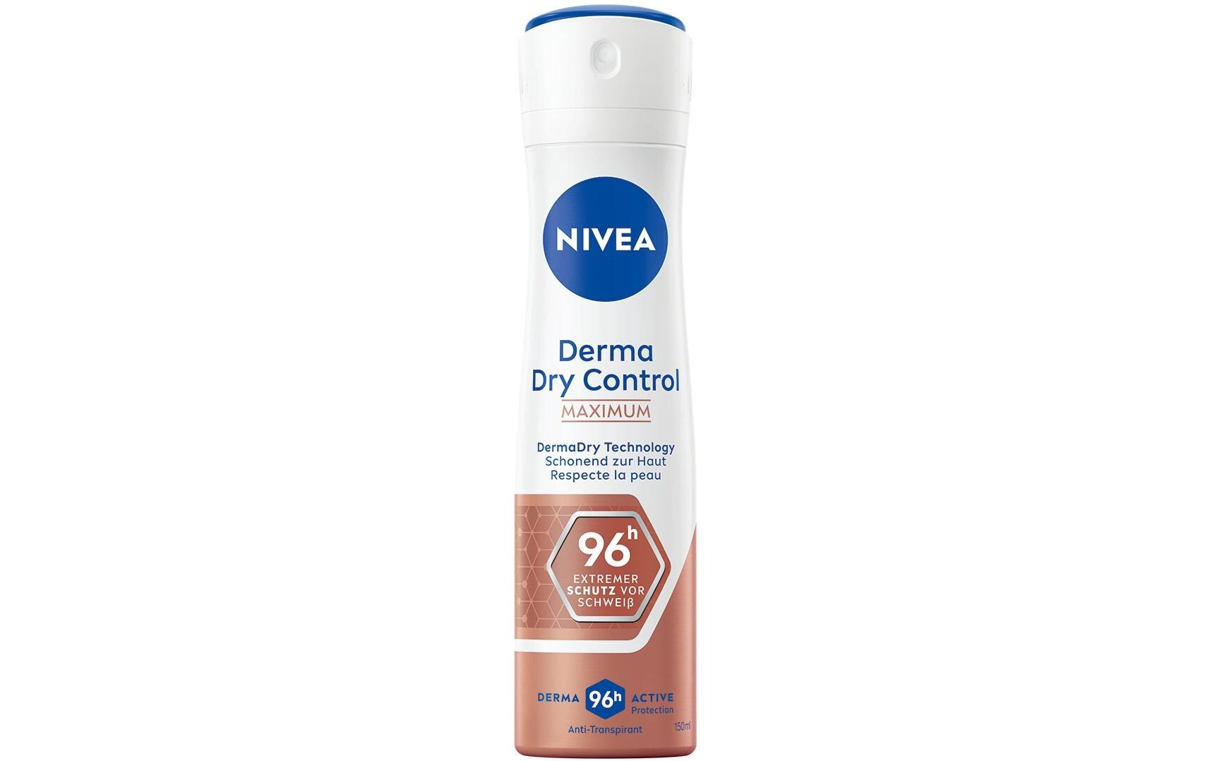Deo Spray Derma Dry Control Maximum 150 mlDerma Control Clinical bietet 96 Stunden Schutz vor Schweiss und Geruch
