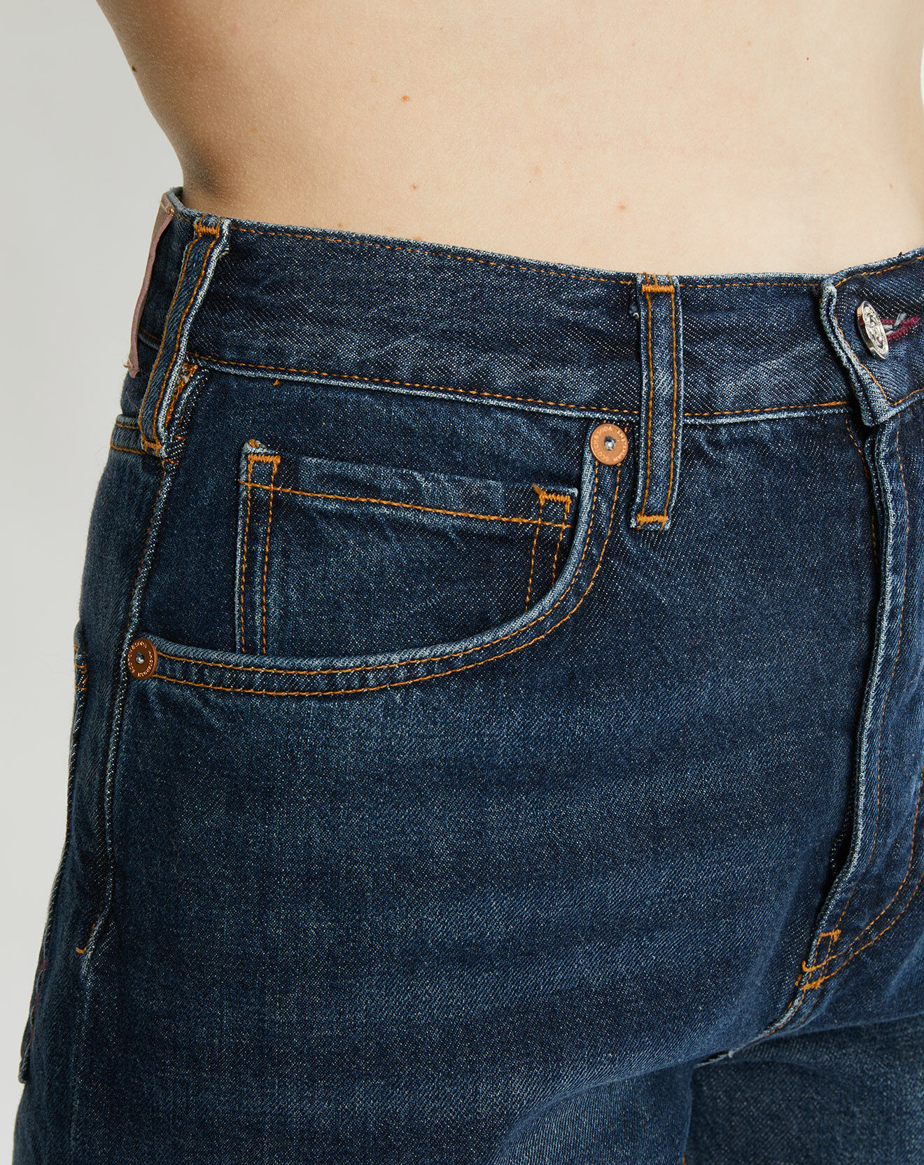 Scotch & Soda Jean Boyfriend 100% Coton Bio bleu moyen