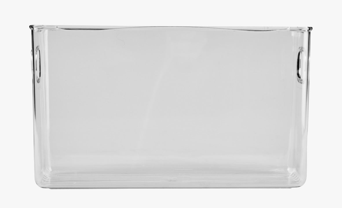 Smal oppbevaringsboks transparent - 15x40,5x13 cm