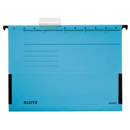 Leitz Hängetasche ALPHA®, seitlich mit Fröschen, Pendarec-Karton, blau, 5 Stück